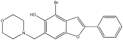 4-Bromo-6-(morpholinomethyl)-2-phenylbenzofuran-5-ol Struktur