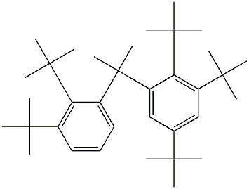 2-(2,3,5-Tri-tert-butylphenyl)-2-(2,3-di-tert-butylphenyl)propane Struktur