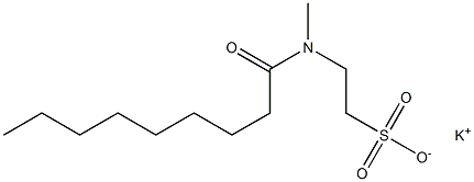 N-Nonanoyl-N-methyltaurine potassium salt Struktur