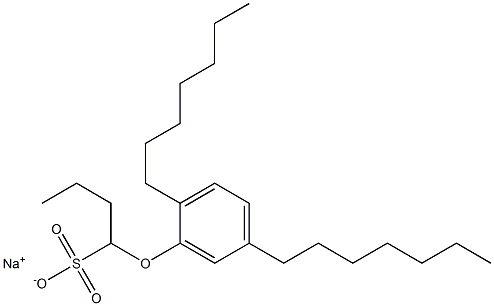 1-(2,5-Diheptylphenoxy)butane-1-sulfonic acid sodium salt Struktur