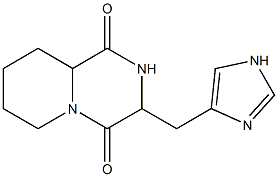 3-[(1H-Imidazol-4-yl)methyl]-2,3,7,8,9,9a-hexahydro-6H-pyrido[1,2-a]pyrazine-1,4-dione Struktur