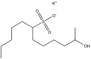 11-Hydroxydodecane-6-sulfonic acid potassium salt Struktur