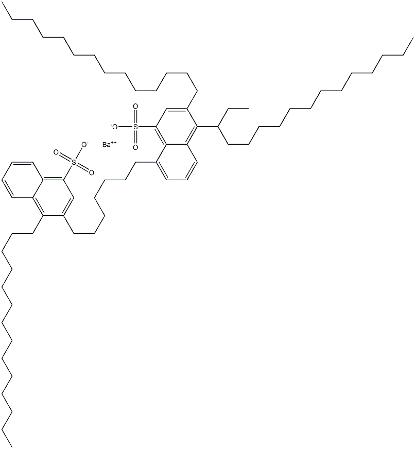 Bis(3,4-ditetradecyl-1-naphthalenesulfonic acid)barium salt Struktur