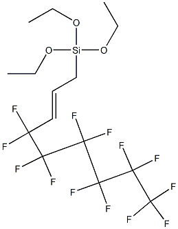 1-[Triethoxysilyl]-4,4,5,5,6,6,7,7,8,8,9,9,9-tridecafluoro-2-nonene Struktur