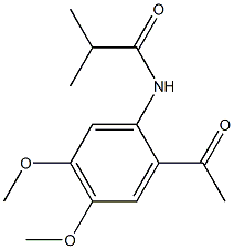 N-(2-Acetyl-4,5-dimethoxyphenyl)-2-methylpropanamide Struktur