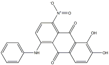 1-Anilino-5,6-dihydroxy-4-nitroanthraquinone Struktur