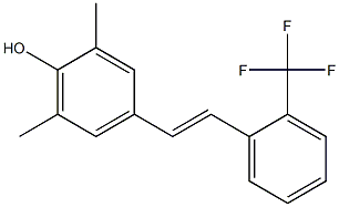 4-[(E)-2-(2-Trifluoromethylphenyl)ethenyl]-2,6-dimethylphenol Struktur