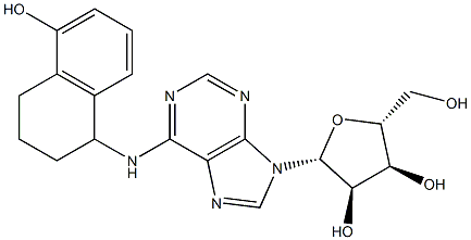 N-[[1,2,3,4-Tetrahydro-5-hydroxynaphthalen]-1-yl]adenosine Struktur