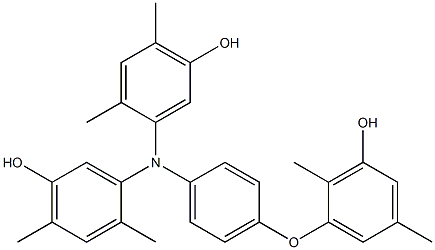 N,N-Bis(5-hydroxy-2,4-dimethylphenyl)-4-(3-hydroxy-2,5-dimethylphenoxy)benzenamine Struktur