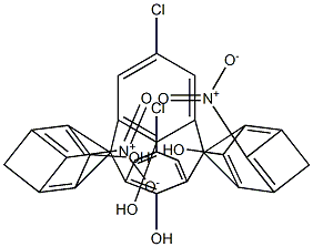 2,6-[(5-Chloro-2-hydroxy-1,3-phenylene)bis[methylene(5-nitro-2-hydroxy-1,3-phenylene)methylene]]-4-chlorophenol Struktur