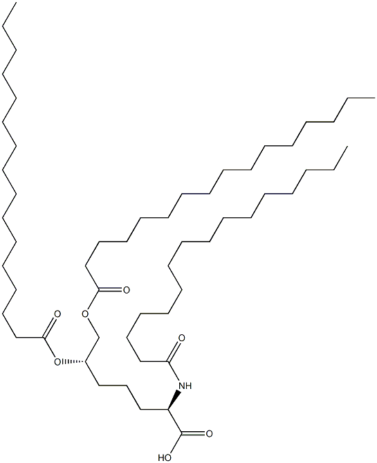 (2R,6S)-2-Palmitoylamino-6,7-di(palmitoyloxy)heptanoic acid Struktur