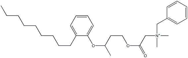 N,N-Dimethyl-N-benzyl-N-[[[3-(2-nonylphenyloxy)butyl]oxycarbonyl]methyl]aminium Struktur