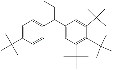 1-(3,4,5-Tri-tert-butylphenyl)-1-(4-tert-butylphenyl)propane Struktur