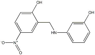 2-(m-Hydroxyanilinomethyl)-4-nitrophenol Struktur