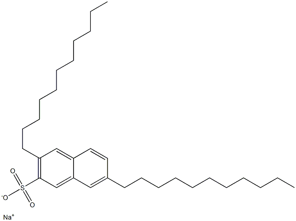 3,7-Diundecyl-2-naphthalenesulfonic acid sodium salt Struktur