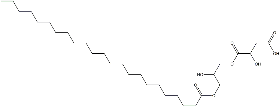 L-Malic acid hydrogen 1-(2-hydroxy-3-tricosanoyloxypropyl) ester Struktur