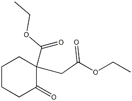 1-[(Ethoxycarbonyl)methyl]-2-oxocyclohexane-1-carboxylic acid ethyl ester Struktur