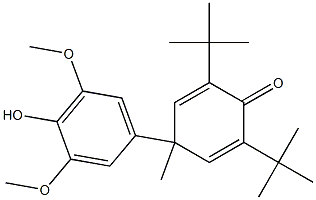 2,6-Di-tert-butyl-4-methyl-4-(4-hydroxy-3,5-dimethoxyphenyl)-2,5-cyclohexadien-1-one Struktur