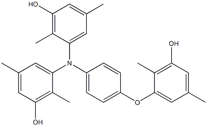 N,N-Bis(3-hydroxy-2,5-dimethylphenyl)-4-(3-hydroxy-2,5-dimethylphenoxy)benzenamine Struktur