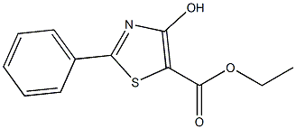 2-Phenyl-4-hydroxythiazole-5-carboxylic acid ethyl ester Struktur