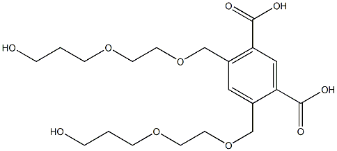 4,6-Bis(8-hydroxy-2,5-dioxaoctan-1-yl)isophthalic acid Struktur