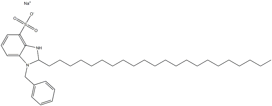 1-Benzyl-2,3-dihydro-2-docosyl-1H-benzimidazole-4-sulfonic acid sodium salt Struktur