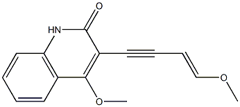 3-(4-Methoxy-3-buten-1-yn-1-yl)-4-methoxyquinolin-2(1H)-one Struktur