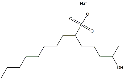 2-Hydroxytetradecane-6-sulfonic acid sodium salt Struktur