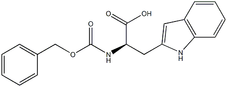 (R)-2-(Benzyloxycarbonylamino)-3-(1H-indol-2-yl)propionic acid Struktur