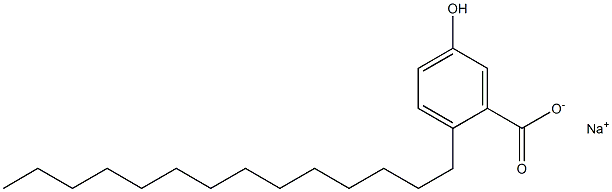 2-Tetradecyl-5-hydroxybenzoic acid sodium salt Struktur