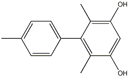 4,6-Dimethyl-5-(4-methylphenyl)benzene-1,3-diol Struktur