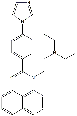 4-(1H-Imidazol-1-yl)-N-(1-naphthalenyl)-N-(2-diethylaminoethyl)benzamide Struktur