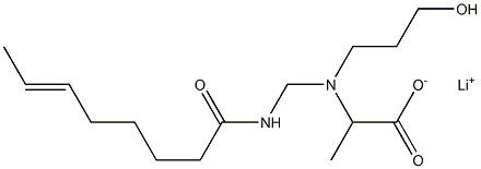 2-[N-(3-Hydroxypropyl)-N-(6-octenoylaminomethyl)amino]propionic acid lithium salt Struktur