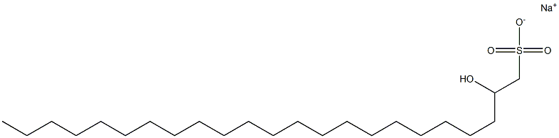 2-Hydroxytricosane-1-sulfonic acid sodium salt Struktur