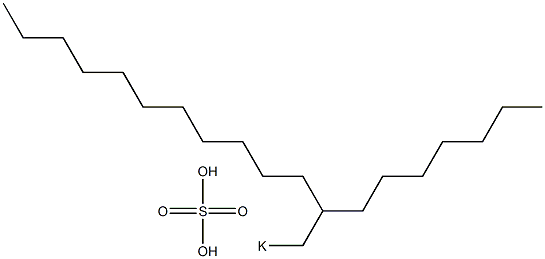 Sulfuric acid 2-heptyltridecyl=potassium salt Struktur