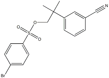 4-Bromobenzenesulfonic acid 2-methyl-2-(3-cyanophenyl)propyl ester Struktur