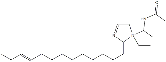 1-[1-(Acetylamino)ethyl]-1-ethyl-2-(10-tridecenyl)-3-imidazoline-1-ium Struktur