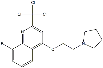 2-Trichloromethyl-4-[2-(1-pyrrolidinyl)ethoxy]-8-fluoroquinoline Struktur