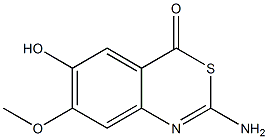 2-Amino-6-hydroxy-7-methoxy-4H-3,1-benzothiazin-4-one Struktur