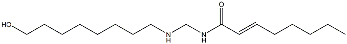 N-[[(8-Hydroxyoctyl)amino]methyl]-2-octenamide Struktur