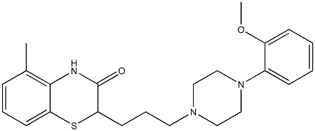 2-[3-[4-(2-Methoxyphenyl)piperazin-1-yl]propyl]-5-methyl-2H-1,4-benzothiazin-3(4H)-one Struktur