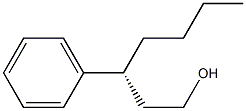 [R,(-)]-3-Phenyl-1-heptanol Struktur