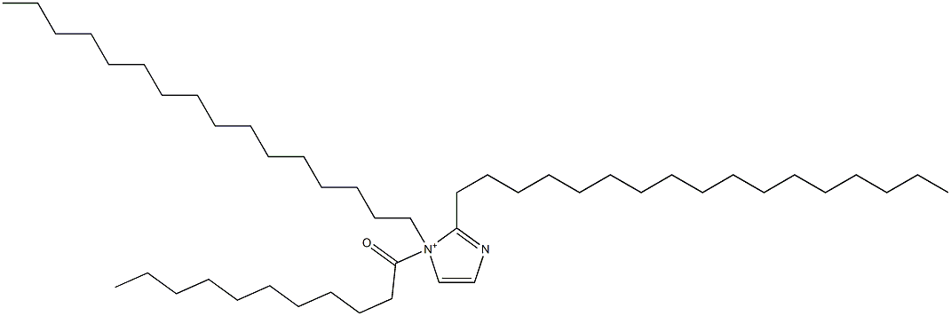 2-Heptadecyl-1-hexadecyl-1-undecanoyl-1H-imidazol-1-ium Struktur