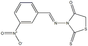 2-Thioxo-3-[[(3-nitrophenyl)methylene]amino]thiazolidin-4-one Struktur