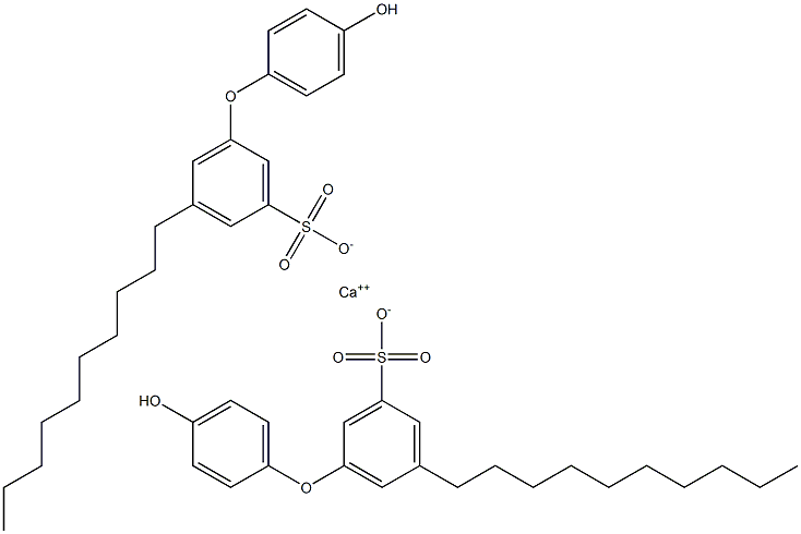 Bis(4'-hydroxy-5-decyl[oxybisbenzene]-3-sulfonic acid)calcium salt Struktur