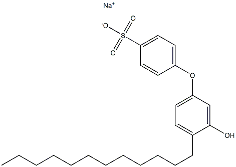 3'-Hydroxy-4'-dodecyl[oxybisbenzene]-4-sulfonic acid sodium salt Struktur