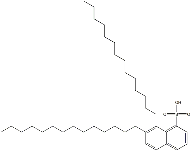 7,8-Ditetradecyl-1-naphthalenesulfonic acid Struktur