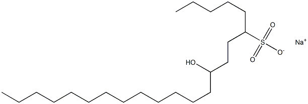 9-Hydroxydocosane-6-sulfonic acid sodium salt Struktur