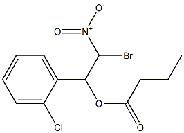 1-(2-Chlorophenyl)-2-bromo-2-nitro-1-butyryloxyethane Struktur