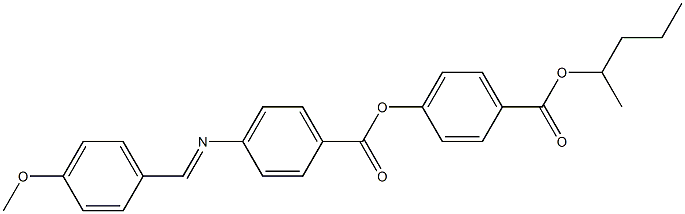 4-[4-(4-Methoxybenzylideneamino)benzoyloxy]benzoic acid (1-methylbutyl) ester Struktur